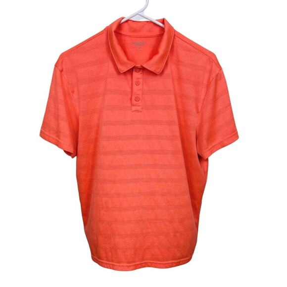 Old Navy Active Core Mens M Performance Polo Shirt Orange Breathable Lightweight - Picture 1 of 7